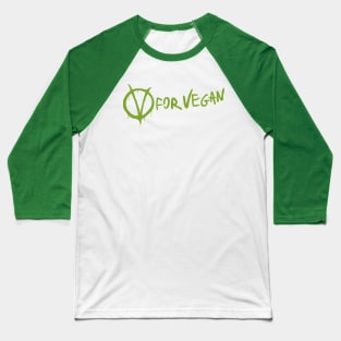 V for Vegan (title) Baseball T-Shirt